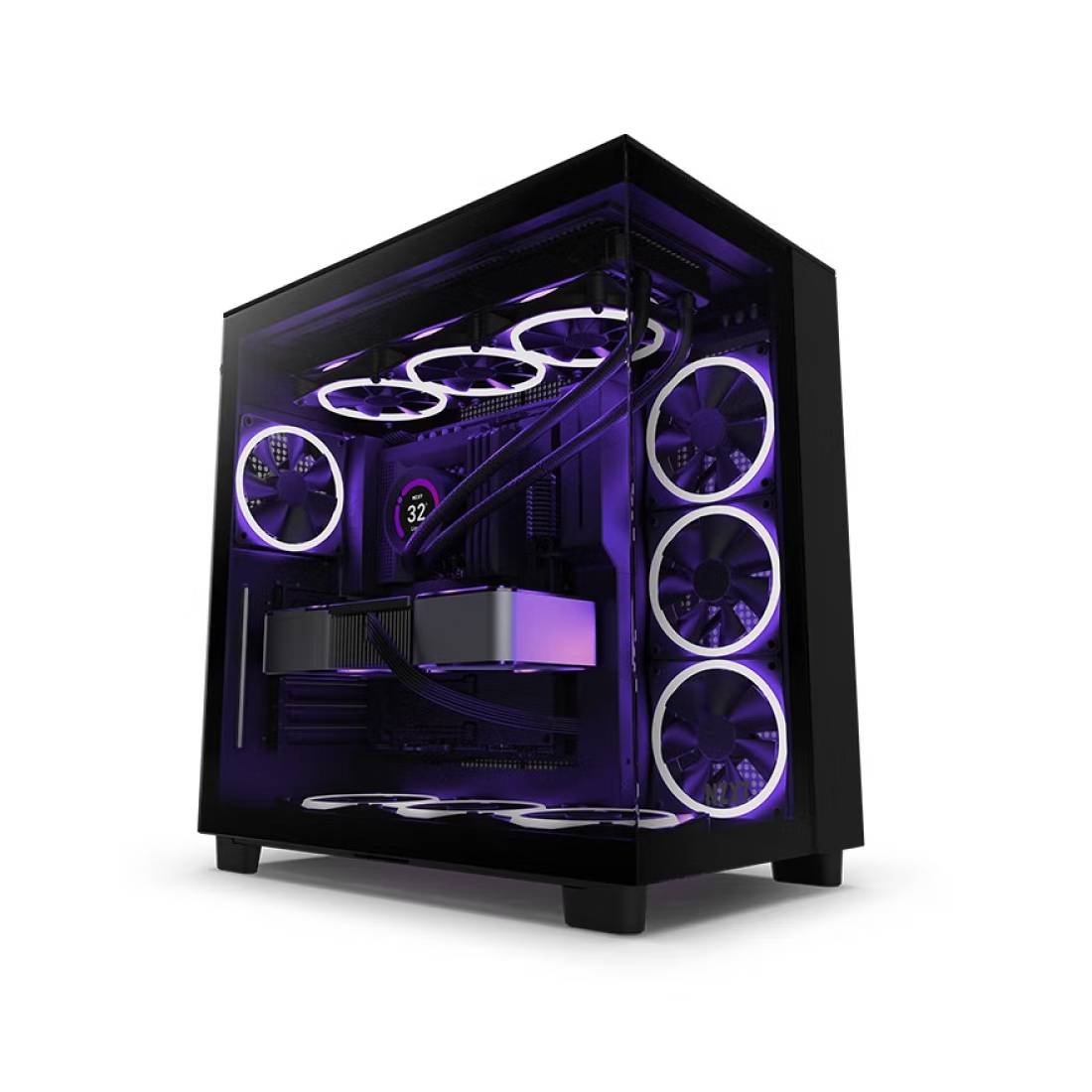 Case NZXT H9 Flow, ATX/Micro-ATX, Mid Tower, black