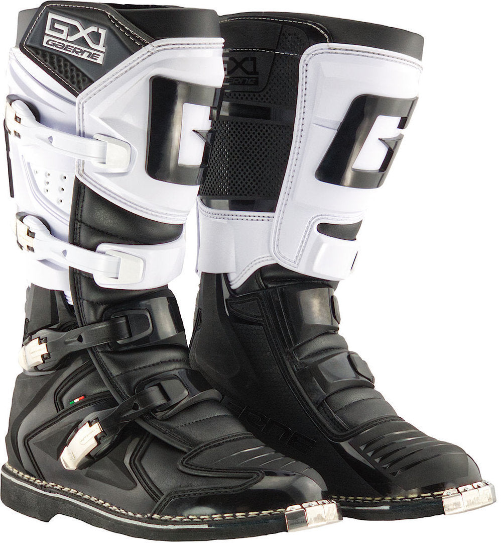 حذاء موتوكروس Gaerne GX-1 Goodyear باللونين الأبيض والأسود