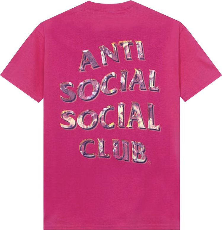 Anti Social Social Club Layer Lock Hot Tee 'Pink', pink