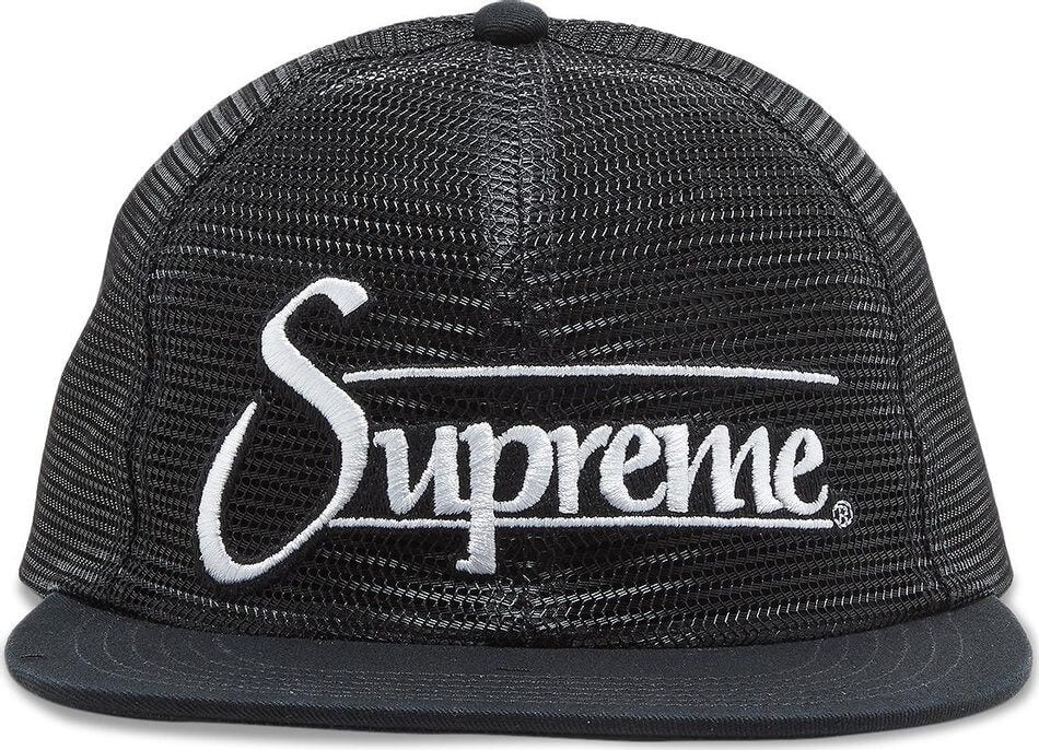 Supreme Mesh 6-Panel Baseball Cap, Black