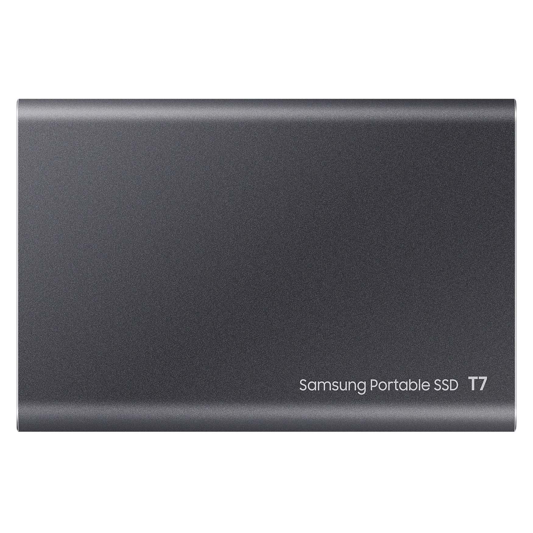 قرص صلب خارجي SSD Samsung T7، 500 جيجا، رمادي