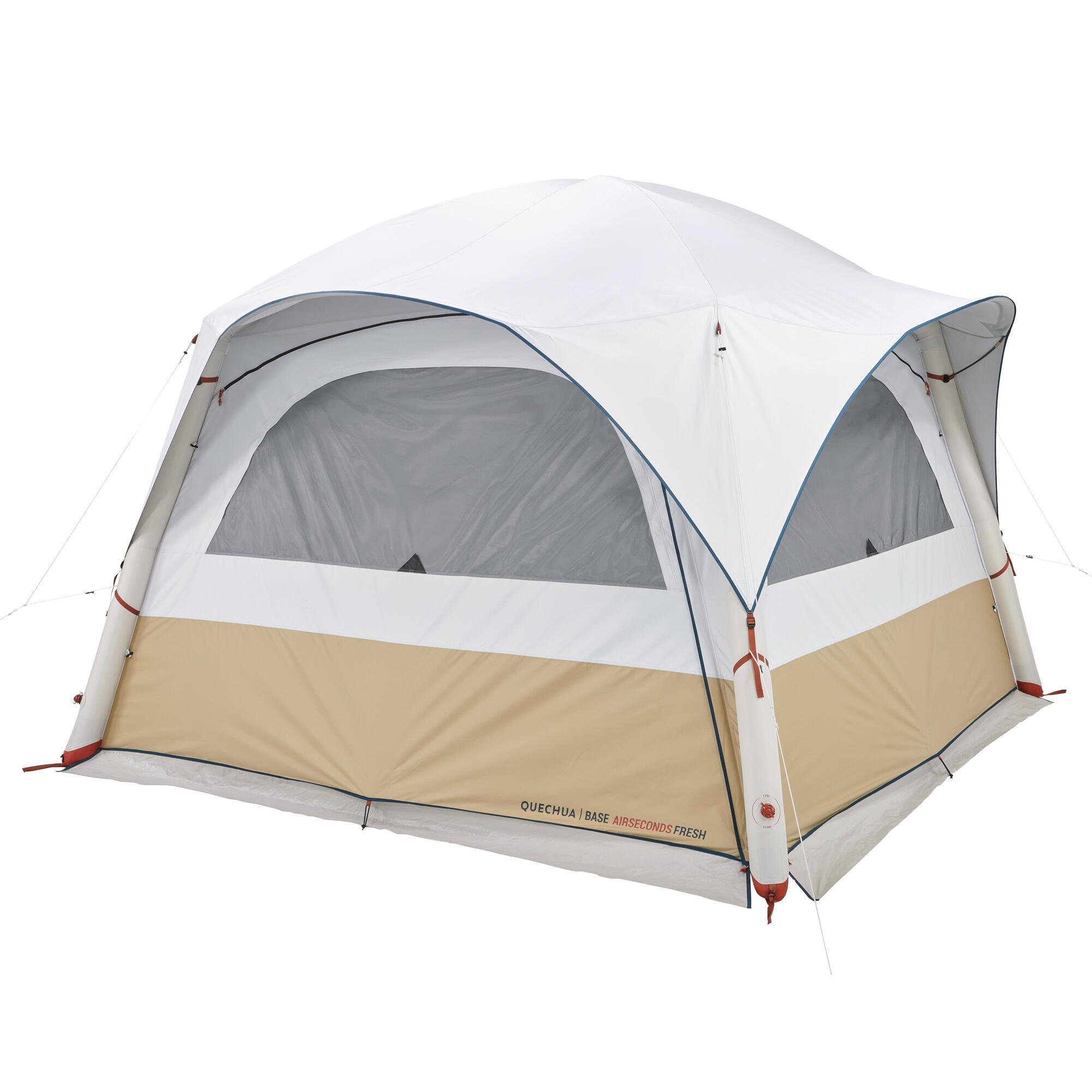 Replacement outer awning for Quechua Base Air Seconds Fresh tent model, beige/white