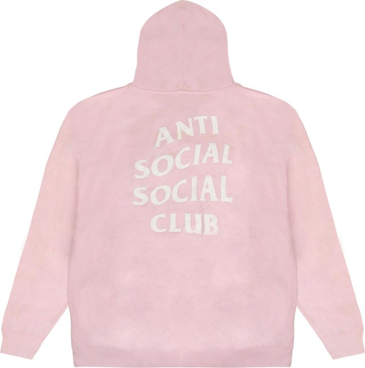 Anti Social Social Club Logo Hooded Sweatshirt 'Pink', pink