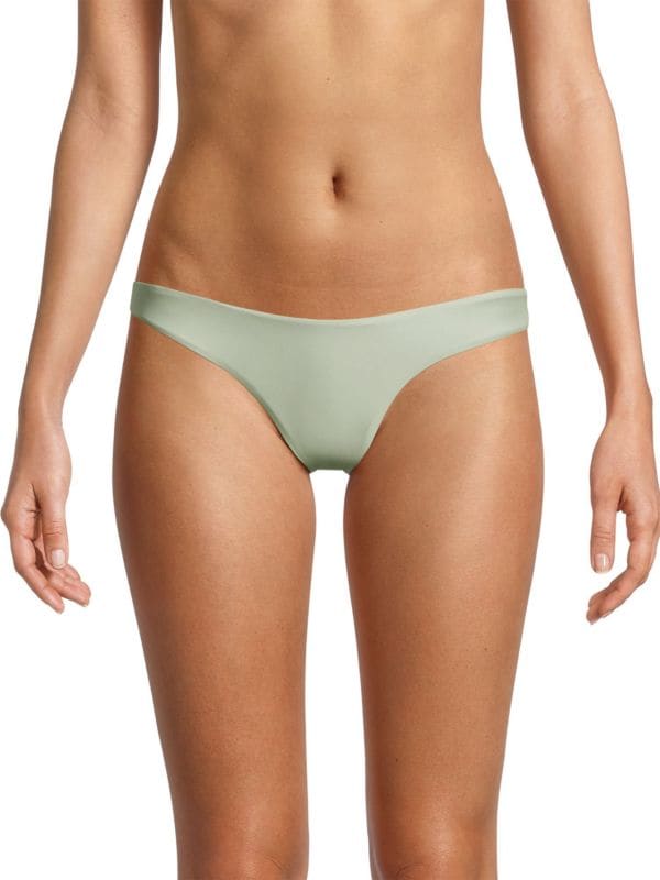 Pq X Vale Genta Pilyq High Cut Bikini Bottom, Light Green