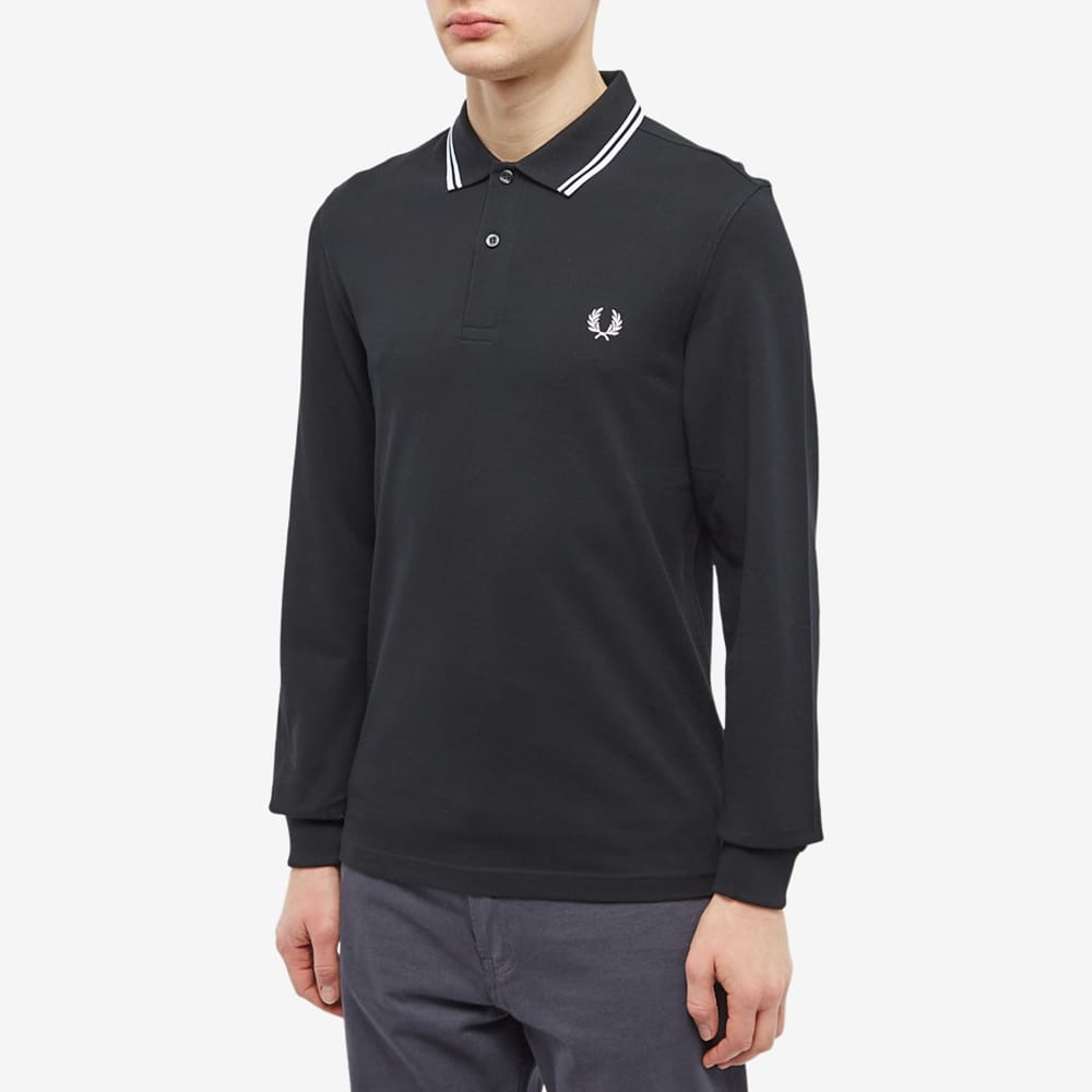 تي شيرت بولو بأكمام طويلة وطرفين من Fred Perry