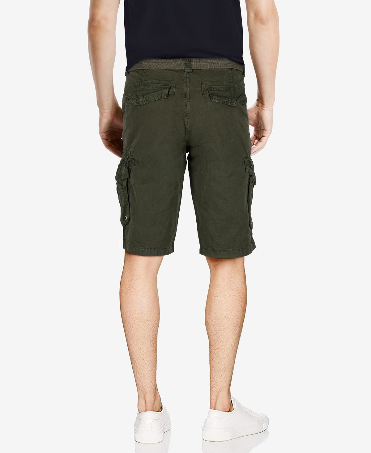 X-Ray Men's Double Pocket Cargo Shorts with Belt