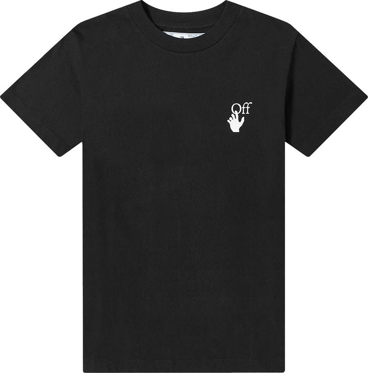 Off-White Cut Here Short-Sleeve Slim Tee 'Black/White', black