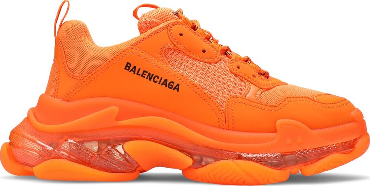 حذاء رياضي Balenciaga Triple S بنعل شفاف - برتقالي