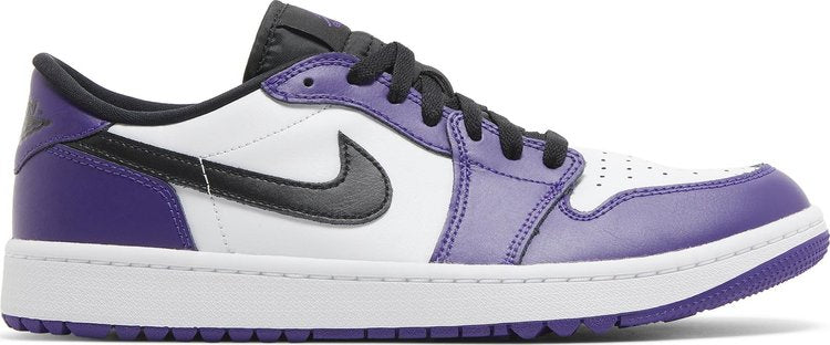 Air Jordan 1 Low Golf Court Purple Cleats, White