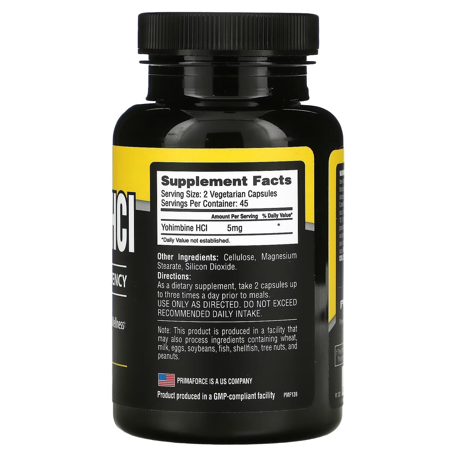 Primaforce Yohimbine HCl 2.5 mg, 90 vegetarian capsules