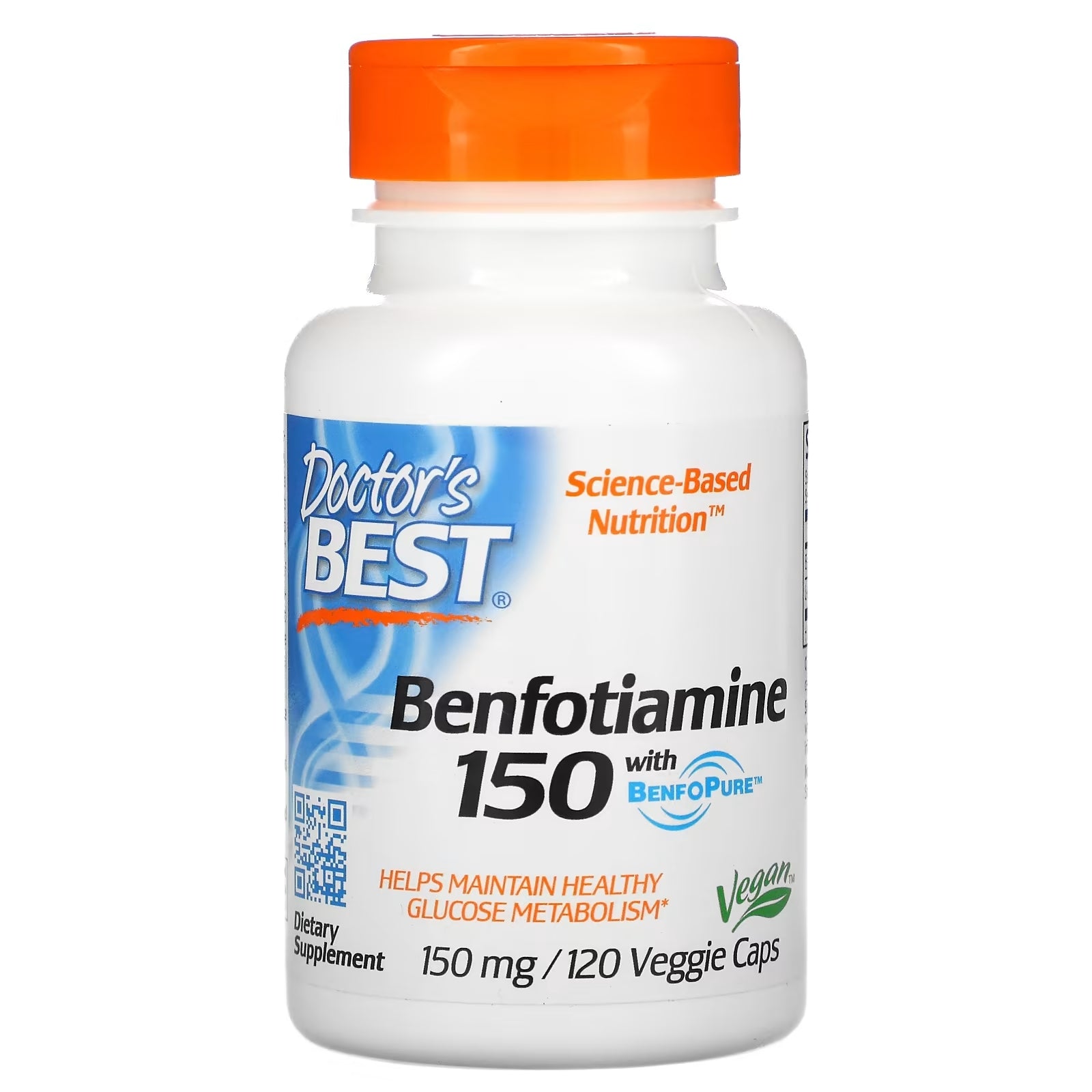 Benfotiamine 150 Doctor's Best BenfoPure, 120 Vegetarian Capsules