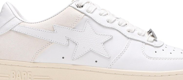 Sneakers Bapesta Low Suede Heel - White, white