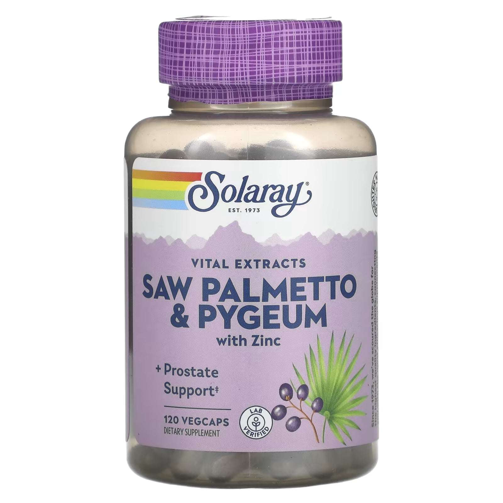 Solaray African Plum & Saw Palmetto, 120 Vegetarian Capsules