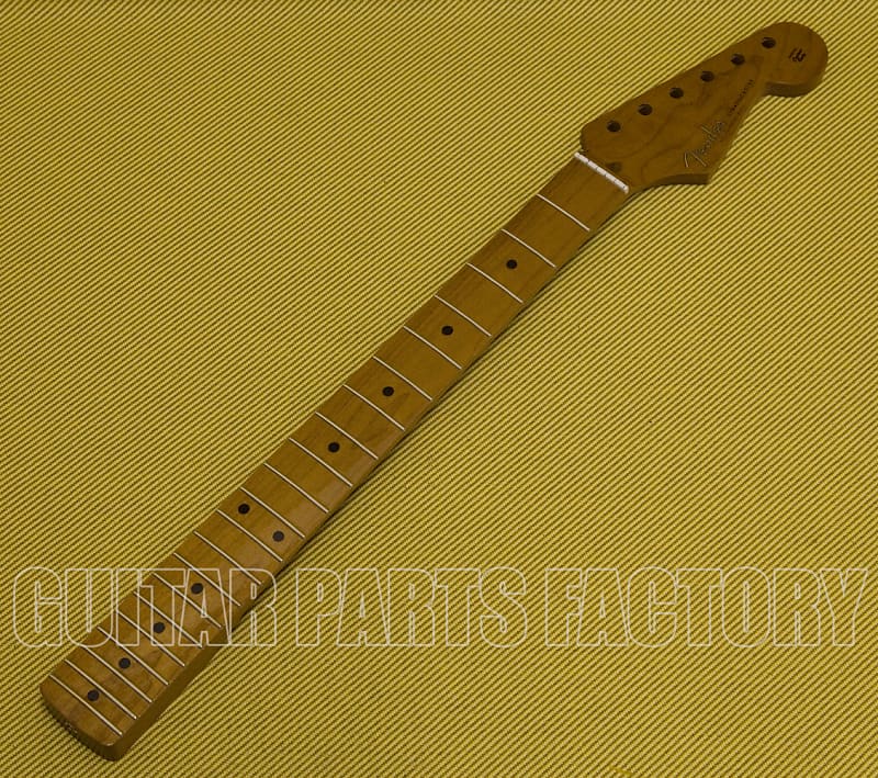 099-9962-920 Fender Roasted Maple Vintera Mod 50's Stratocaster Neck 21 Frets Jumbo Medium 099-9962-920 Fender Roasted Maple Vintera Mod 50's Stratocaster Neck, 21 Medium Jumbo Frets, 9. 5",