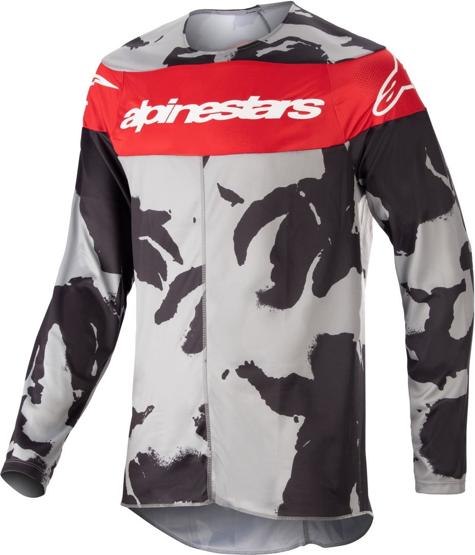 قميص موتوكروس Alpinestars Racer Tactical 2023، رمادي/أحمر