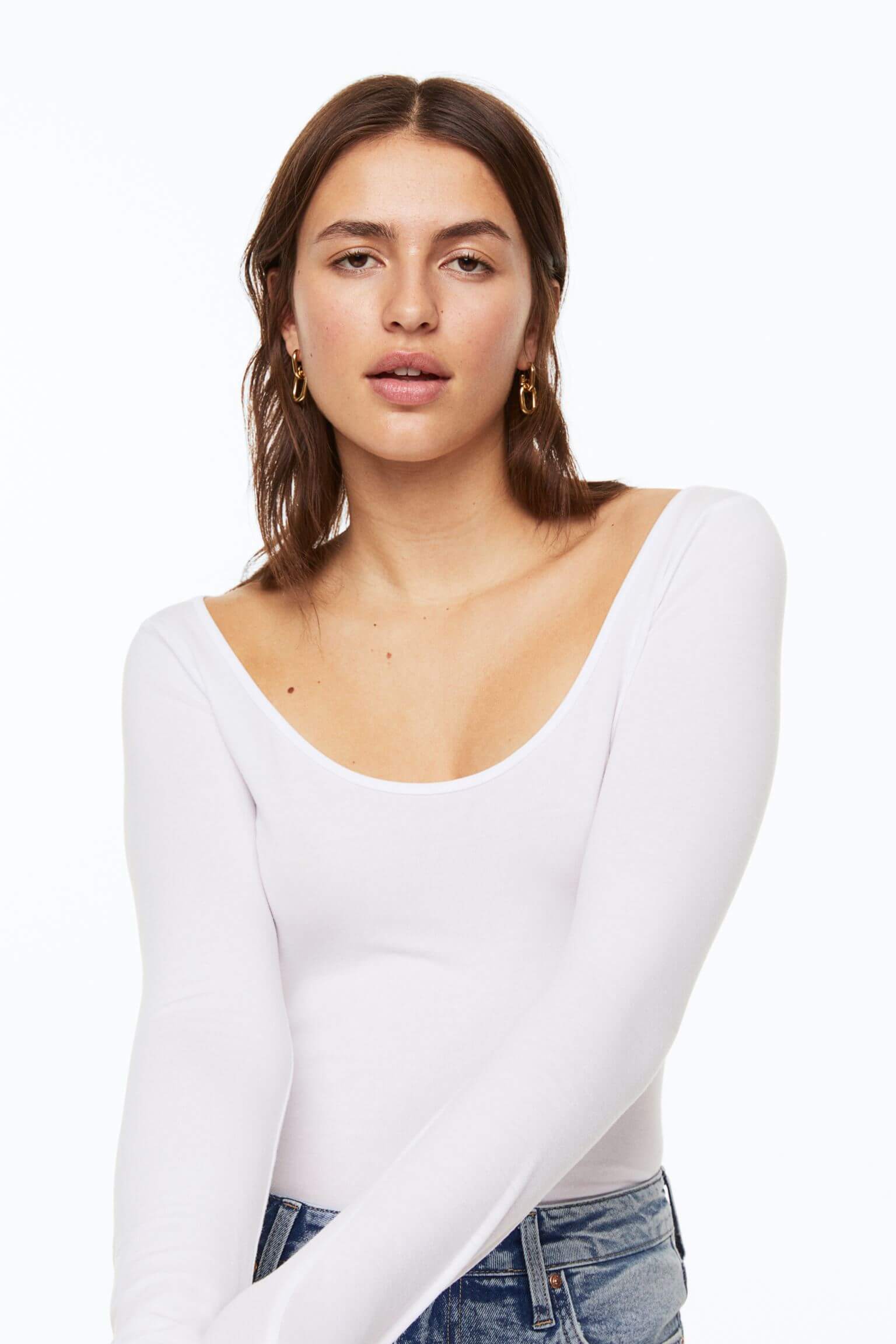 H&M Jersey top, white