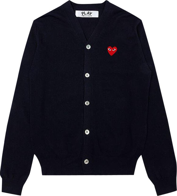 كارديجان Comme des Garçons PLAY كارديجان محبوك أحمر اللون "Navy"، أزرق