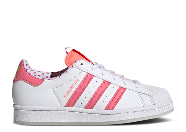 حذاء رياضي Adidas SUPERSTAR SHELL TOE J 'VALENTINE'S DAY' باللون الأبيض