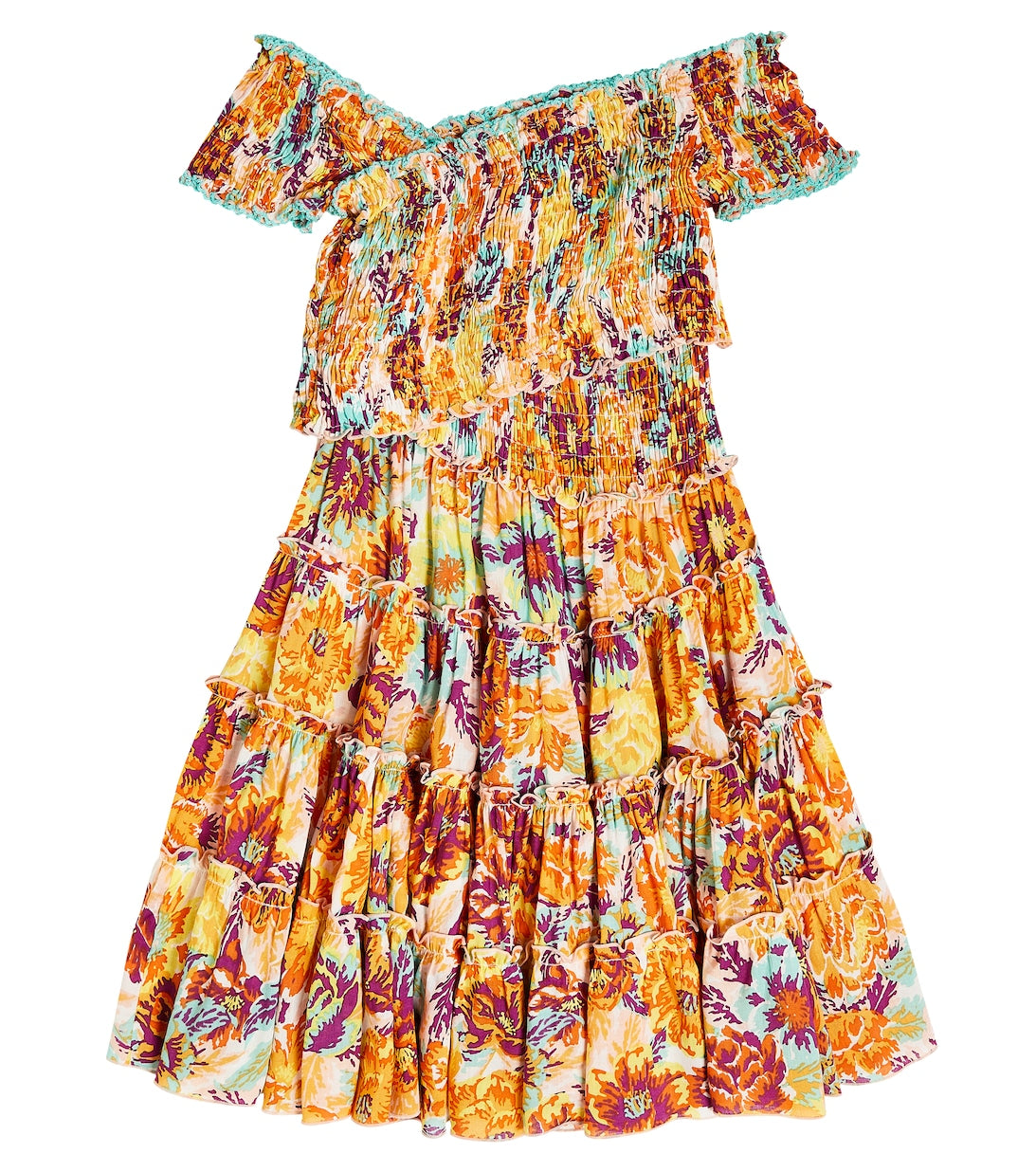 Soledad Floral Poupette St Barth Dress, Multicolor