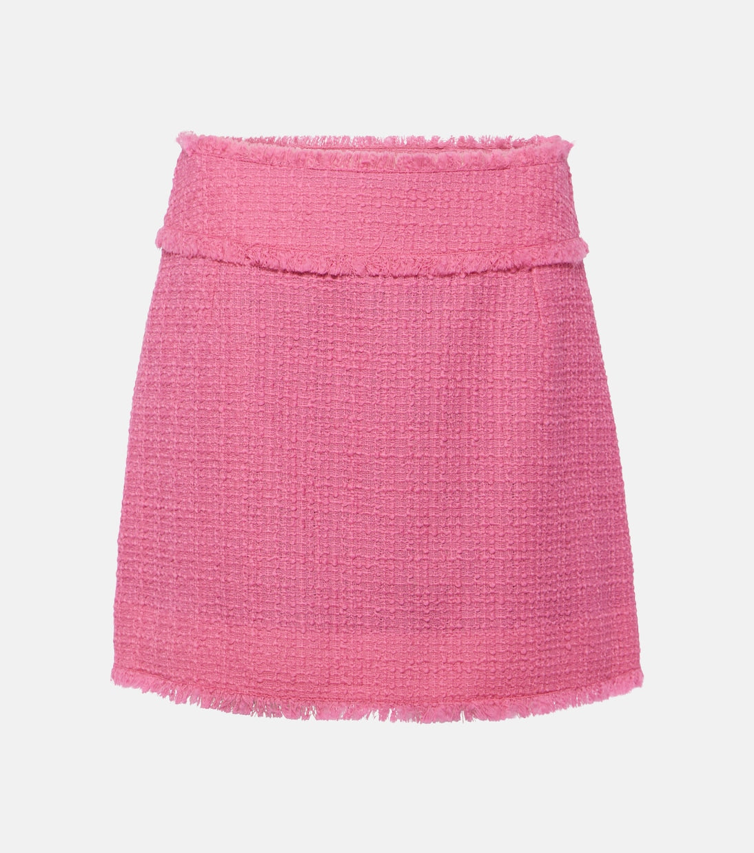 Dolce&Gabbana Tweed Wool Blend Mini Skirt, Pink