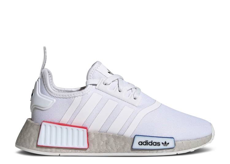 Adidas NMD_R1 REFINED BIG KID 'WHITE GRAY' sneakers, white