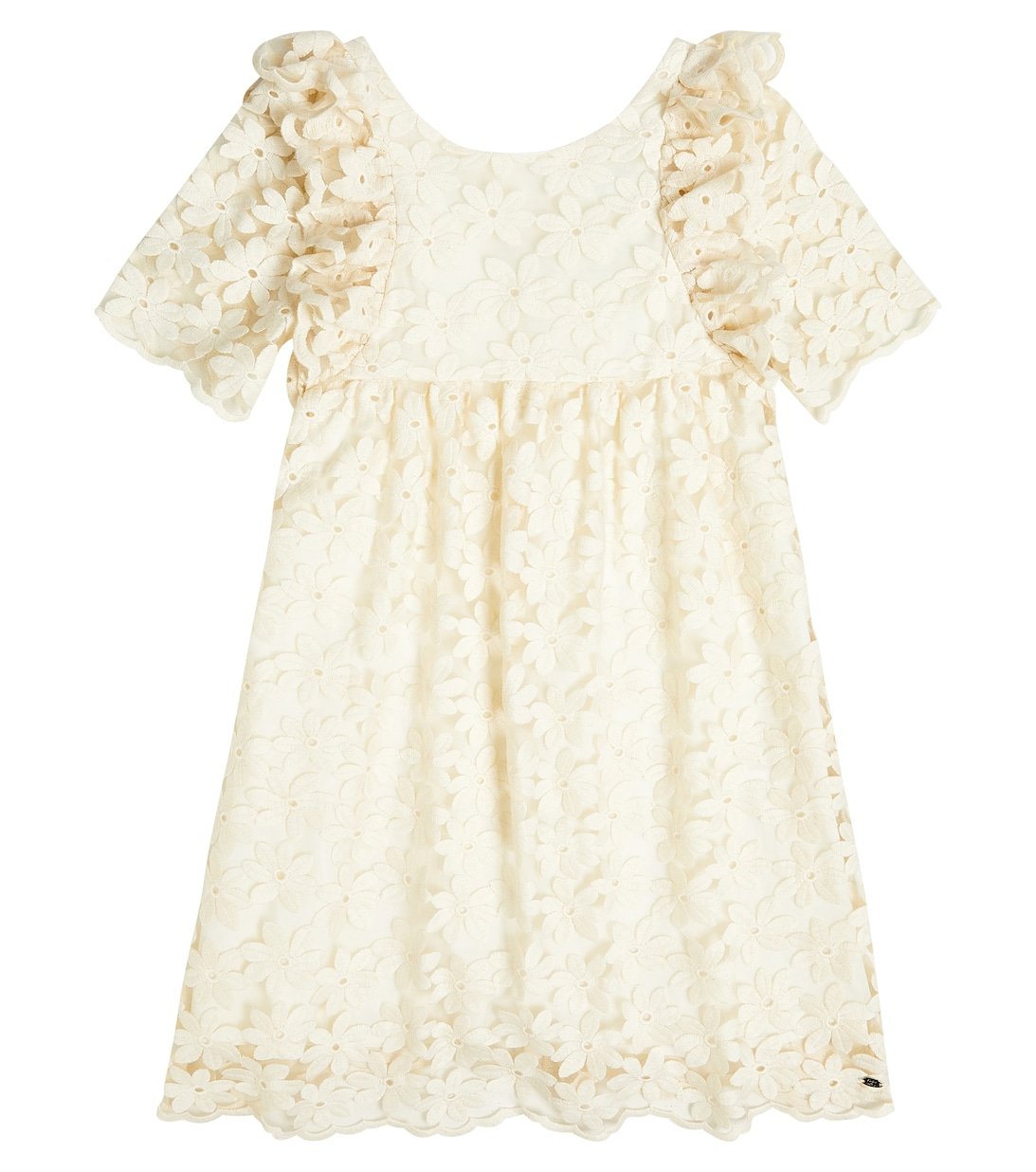 Tartine et Chocolat cotton tulle dress, white