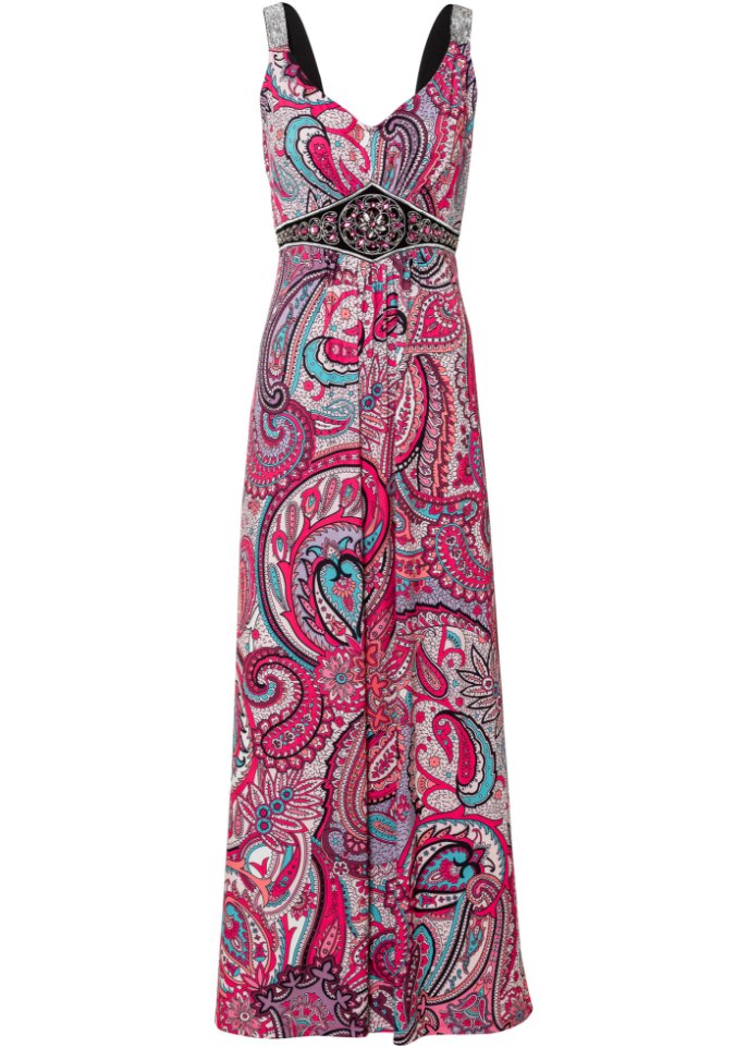 Maxi dress with Bodyflirt Boutique appliqués, pink