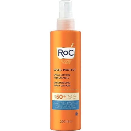 Soleil-Protect Moisturizing Lotion Spray Spf 50 Non-greasy Sunscreen with High UV Protection/B Waterproof 200 ml Roc