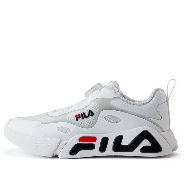 حذاء رياضي (GS) FILA BOA Classic VNTG للجري باللونين الأبيض والأسود، أبيض