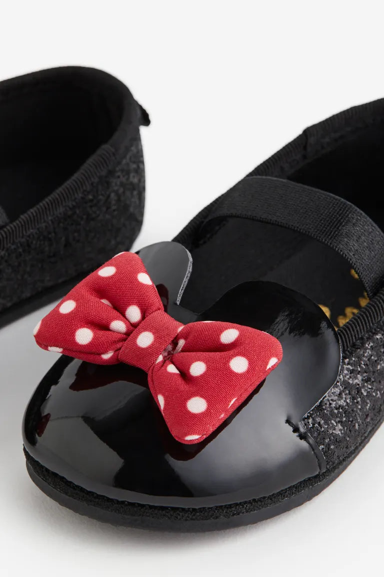 Ballet flats with bow H&M, black