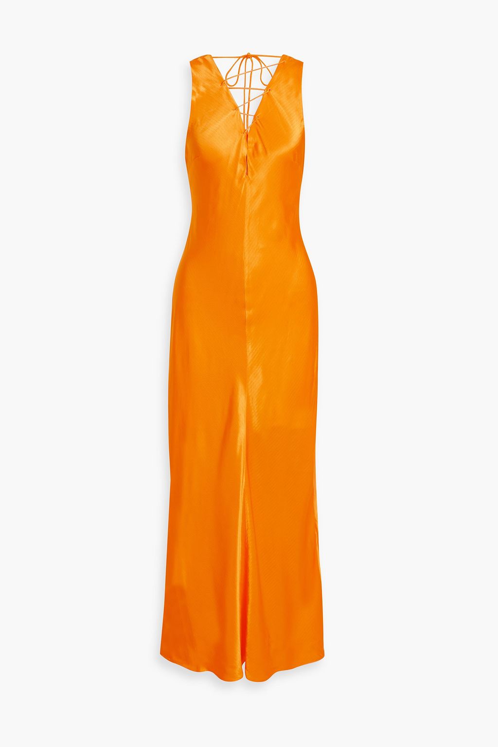 FRAME Lace Satin Jacquard Maxi Dress, Saffron