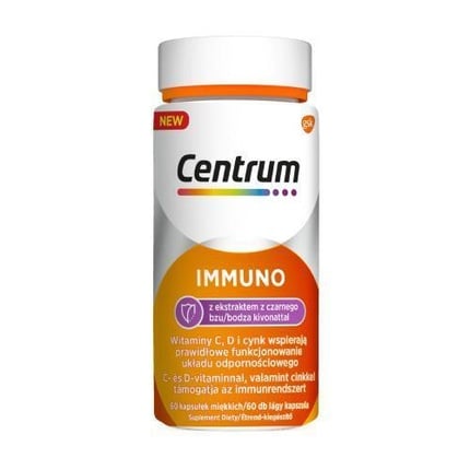 CENTRUM Immuno مع مستخلص التوت البري، مكمل غذائي، 60 كبسولة