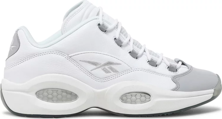 حذاء رياضي Reebok Question Low باللون الأبيض والرمادي