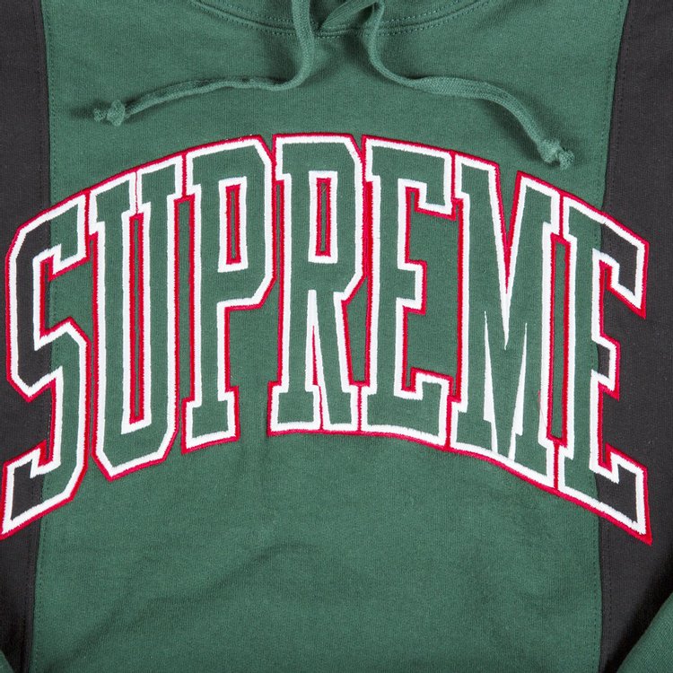 Supreme Paneled Arc Hooded Sweatshirt 'Green', Green