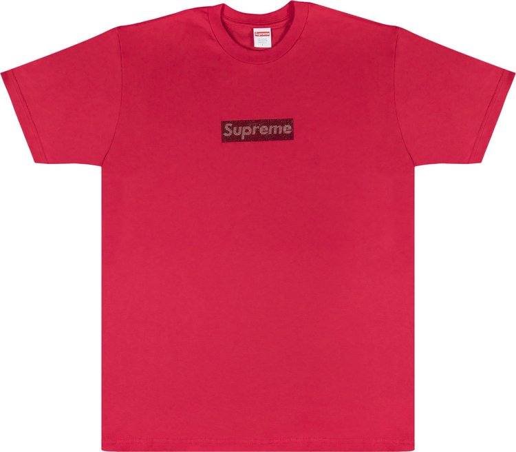 Supreme x Swarovski Box Logo T-Shirt 'Red', Red