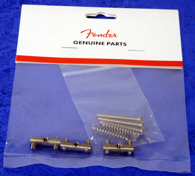 Fender Vintage Telecaster Tele Threaded Saddles, Set of 3 Carts 0056038049 Fender Vintage Telecaster Threaded '60s Style Saddle Kit 005-6038-049