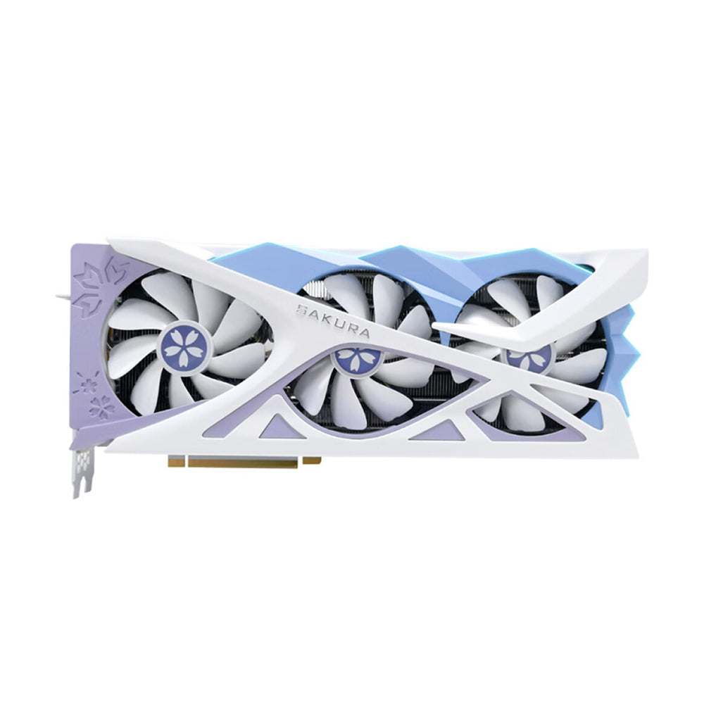 Yeston GeForce RTX 4070 SUPER OC Sakura Hitomi video card, 12 GB, white