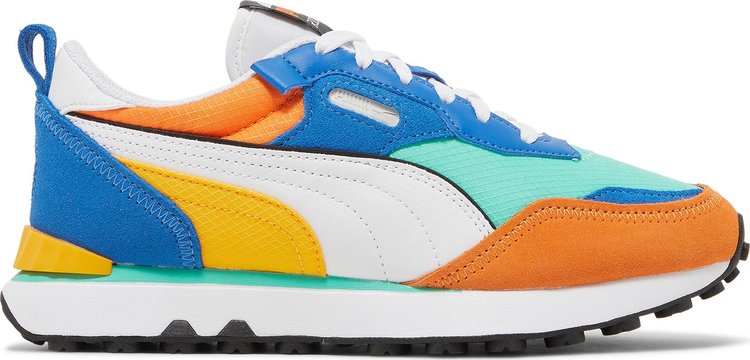 Puma Rider FV Jr Future Vintage Sneakers - Biscay Green Orange, Multicolor