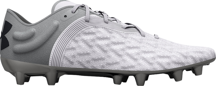 Under Armor Clone Magnetico Pro 2 FG White Metallic Silver Cleats, white