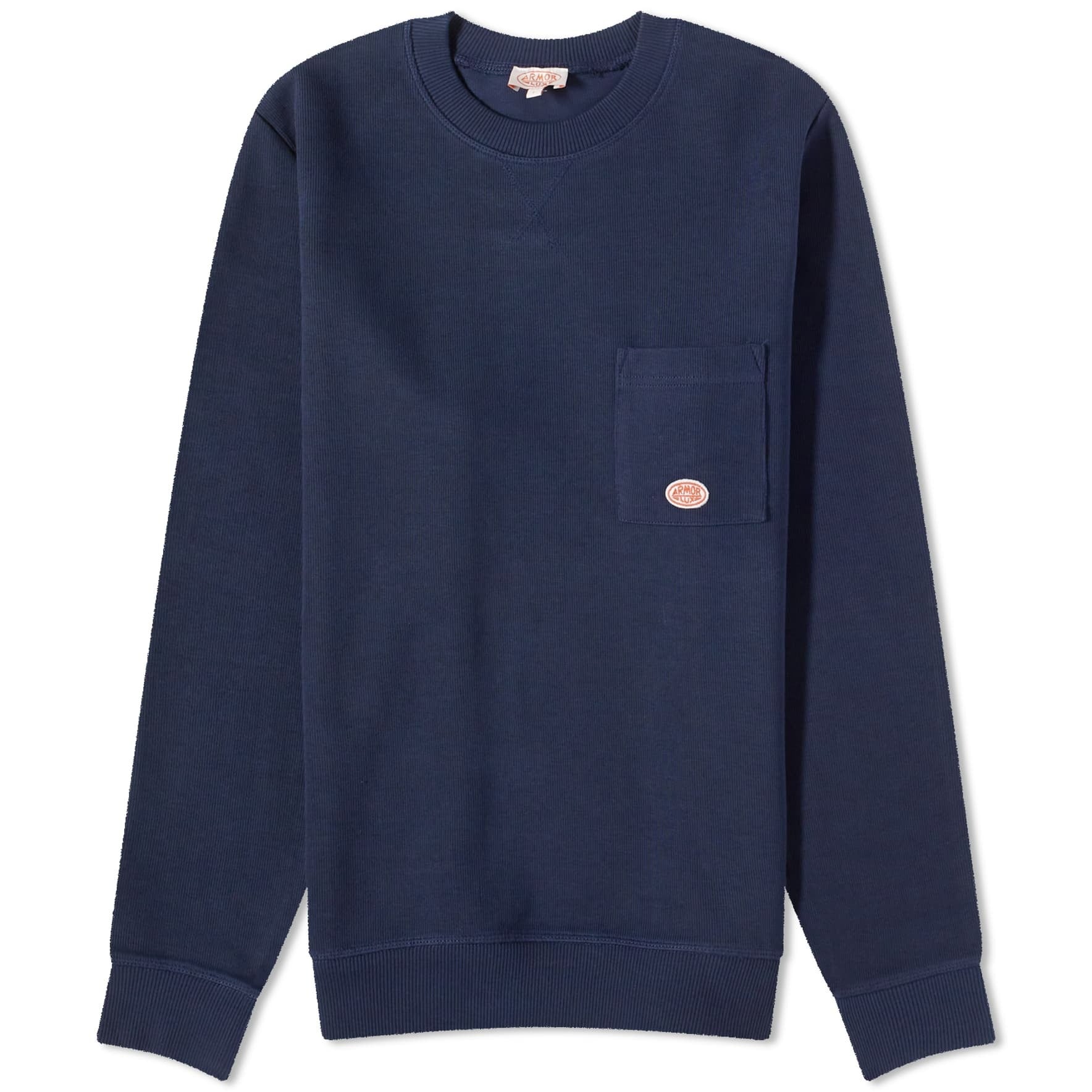 Armor-Lux Logo Pocket Crew jumper, blue