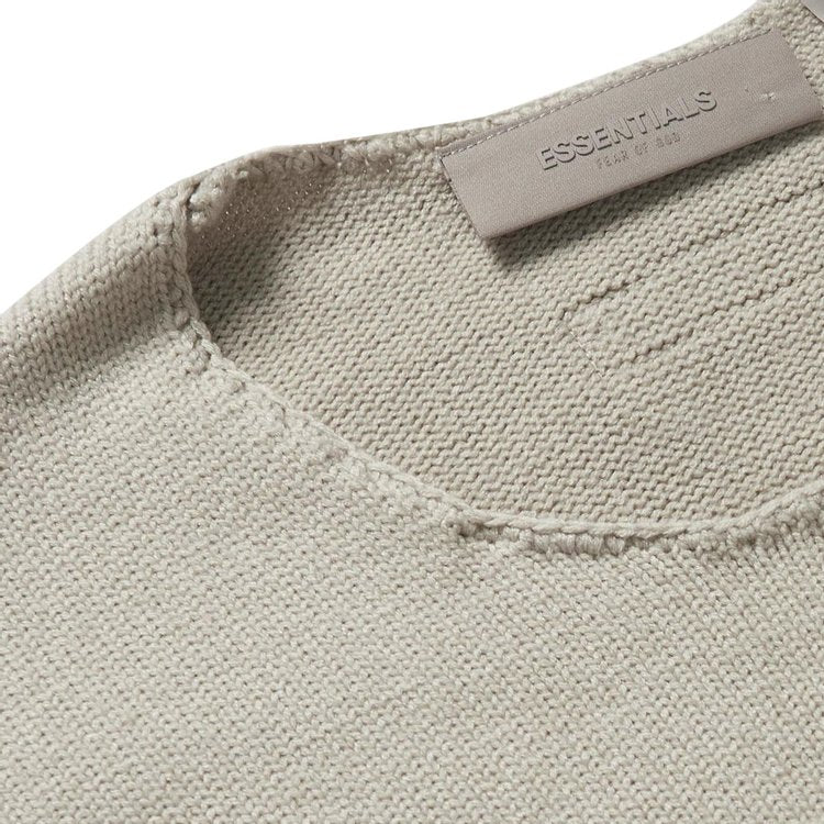 Fear of God Essentials Raw Edge Sweater 'Wheat', cream