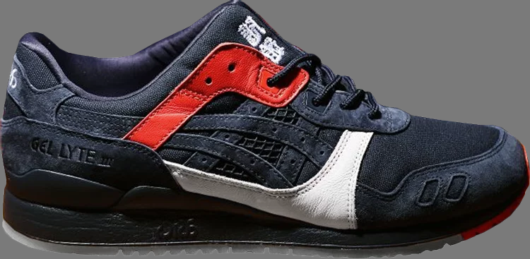 حذاء رياضي Kickslab x gel lyte iii 'hikeshi hanten' إصدار اليابان من Asics، باللون الأزرق