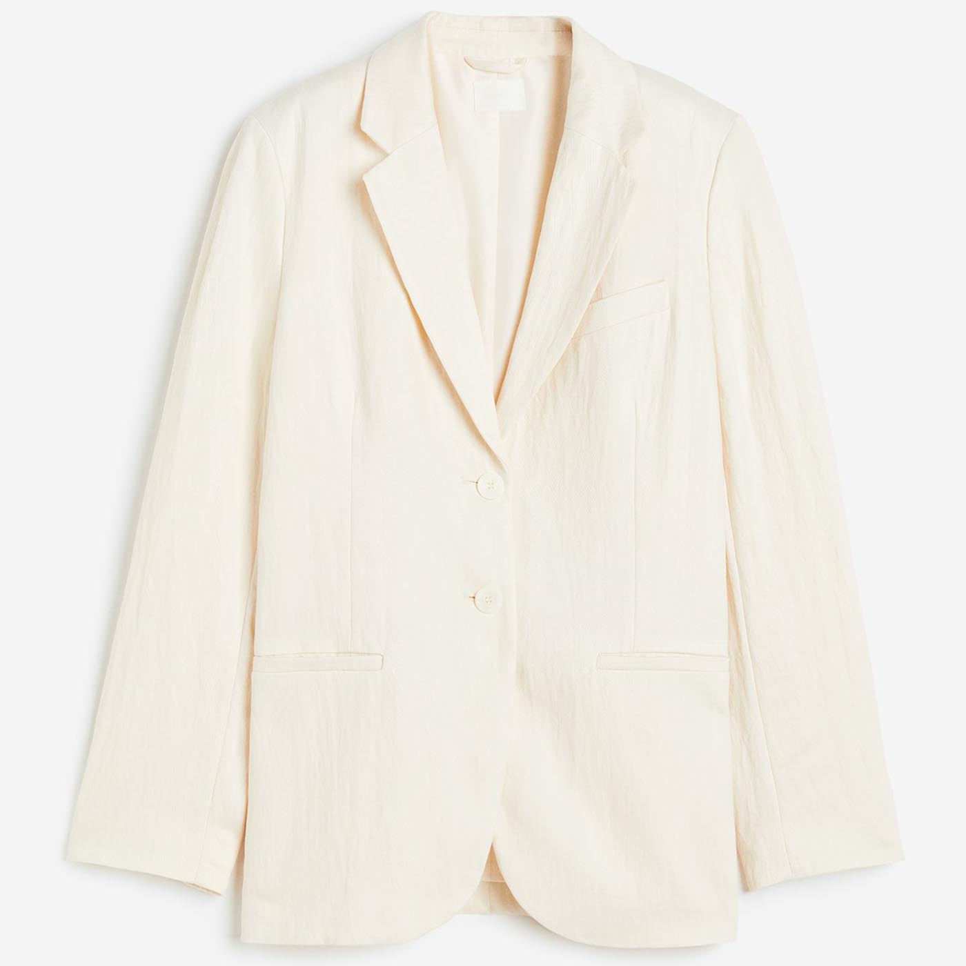 Blazer H&M Single-breasted, cream