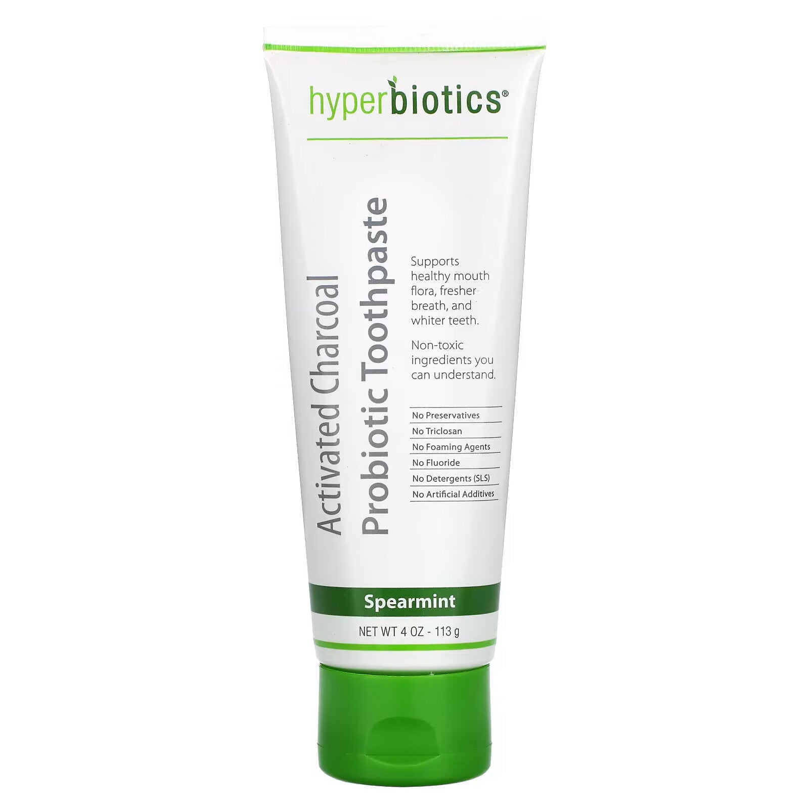 Hyperbiotics, Activated Charcoal Toothpaste with Probiotic, Mint, 4 oz. (113 g)