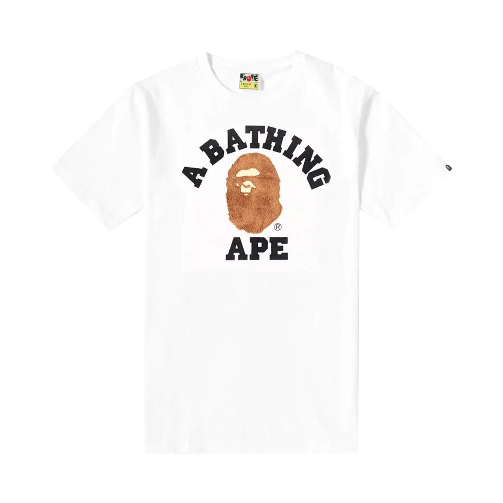 تي شيرت BAPE BOA College، باللون الأبيض