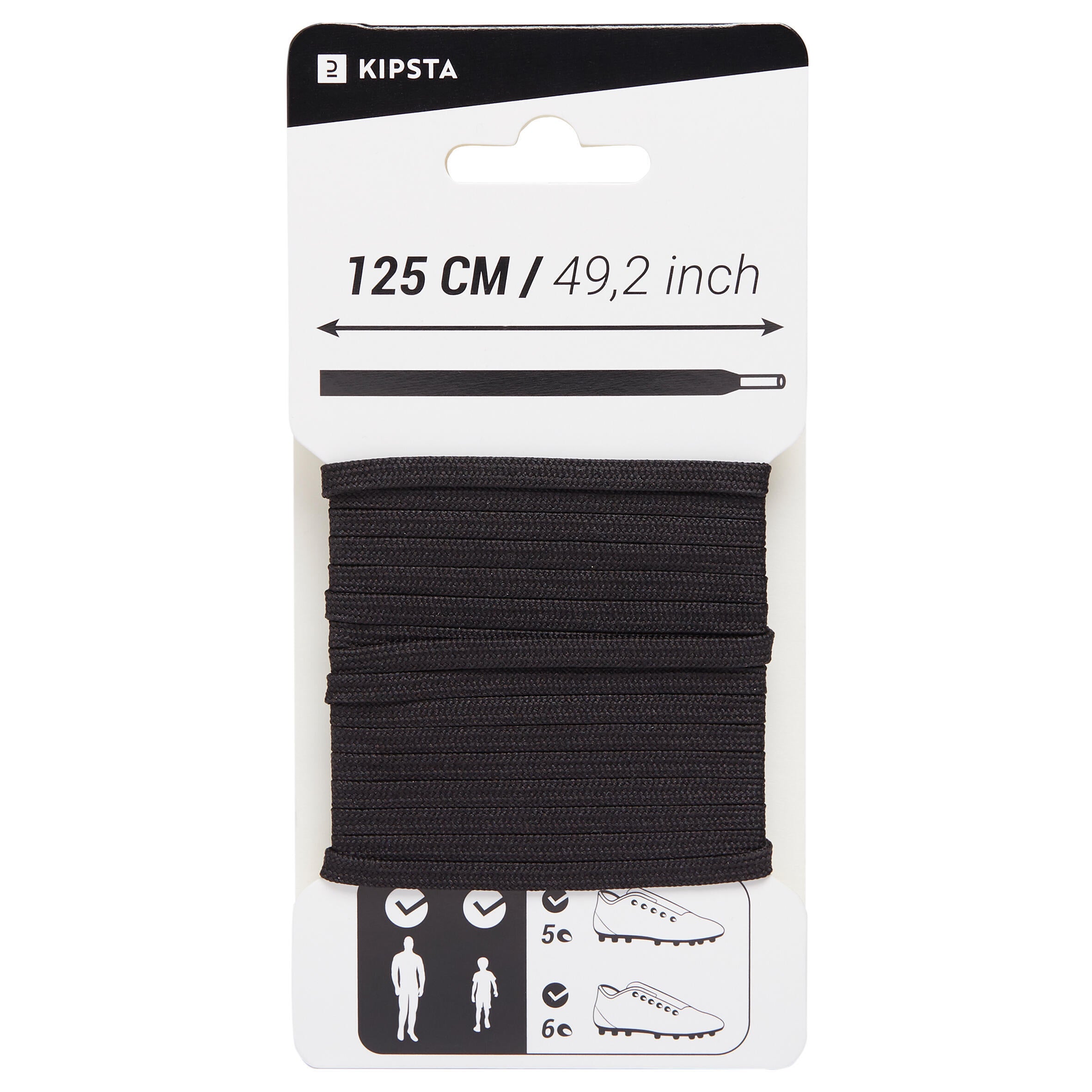 Football laces - black KIPSTA, black