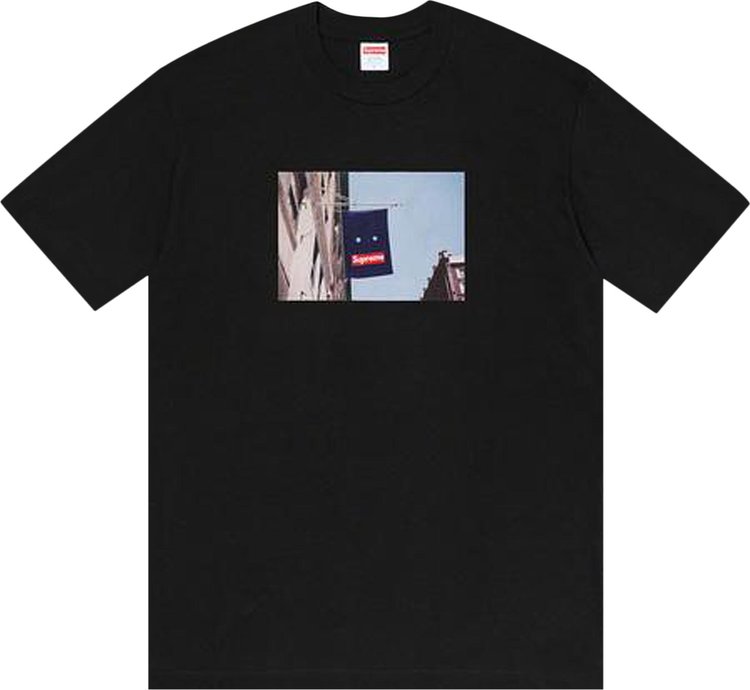 Supreme Banner Tee 'Black', black