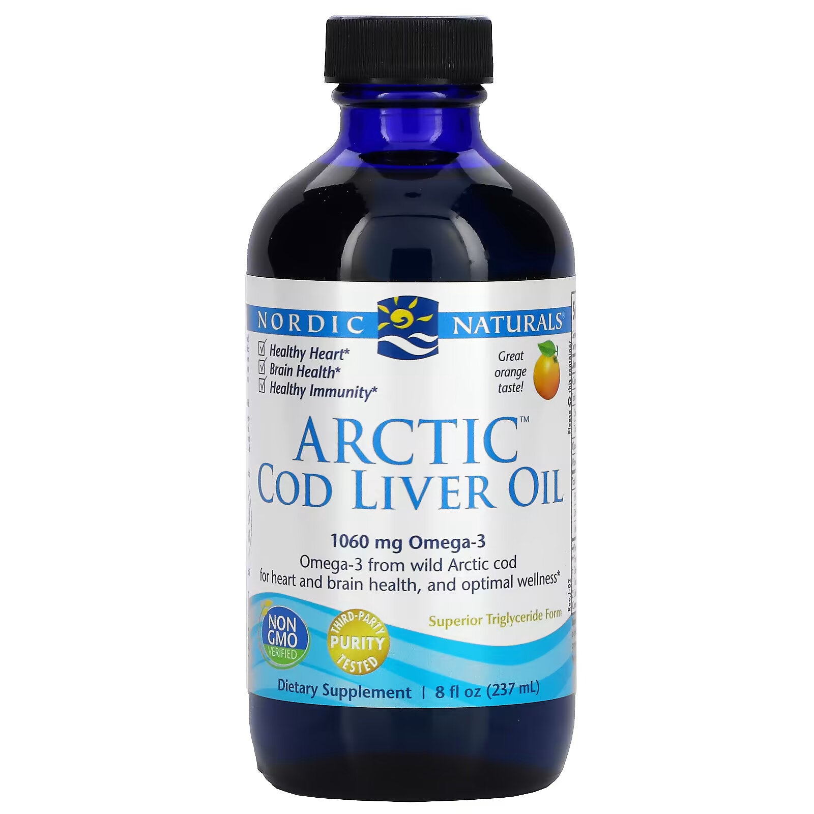 Nordic Naturals, Arctic Cod Liver Oil, Orange Flavored, 8 fl oz (237 ml)