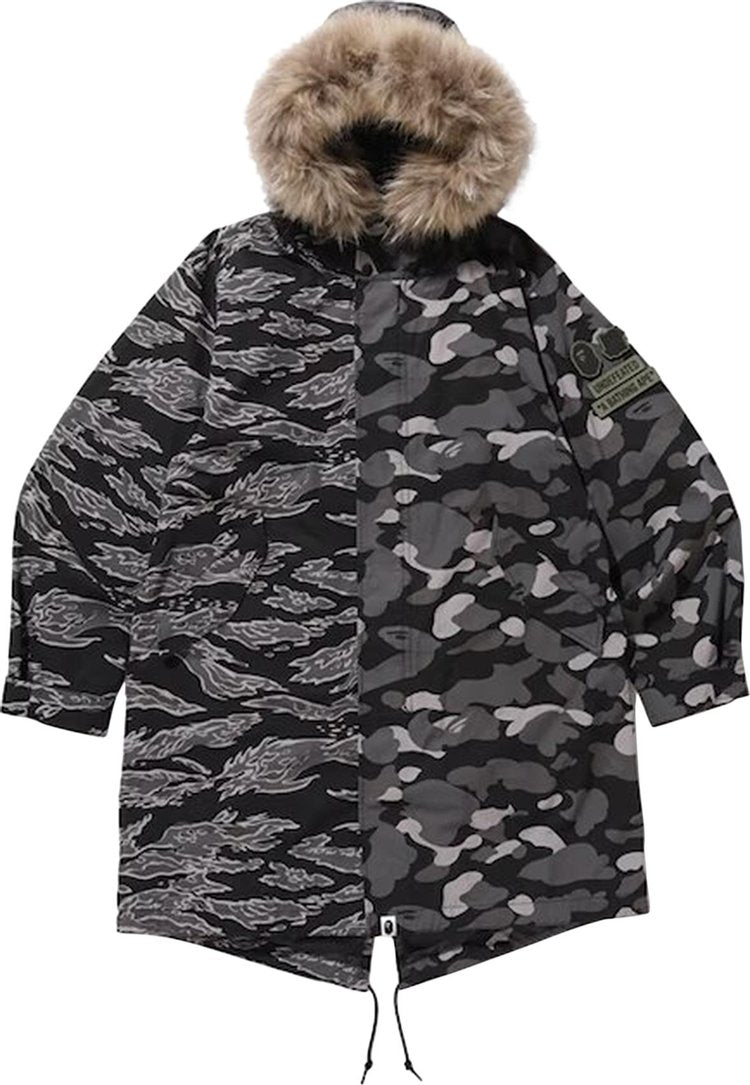 جاكيت هودي BAPE x Undefeated M-51 "فضي"، فضي