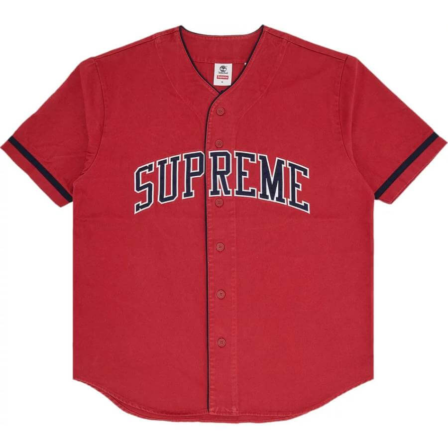 Supreme x Timberland Baseball Shirt, Red